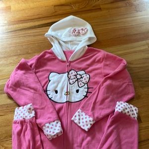 HELLO KITTY onesie NBW hooded-full zipper amazing condition
